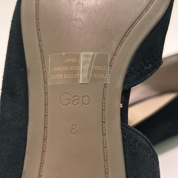Gap Black Suede Pointy Toed Flats Sz 8 - Picture 6 of 8